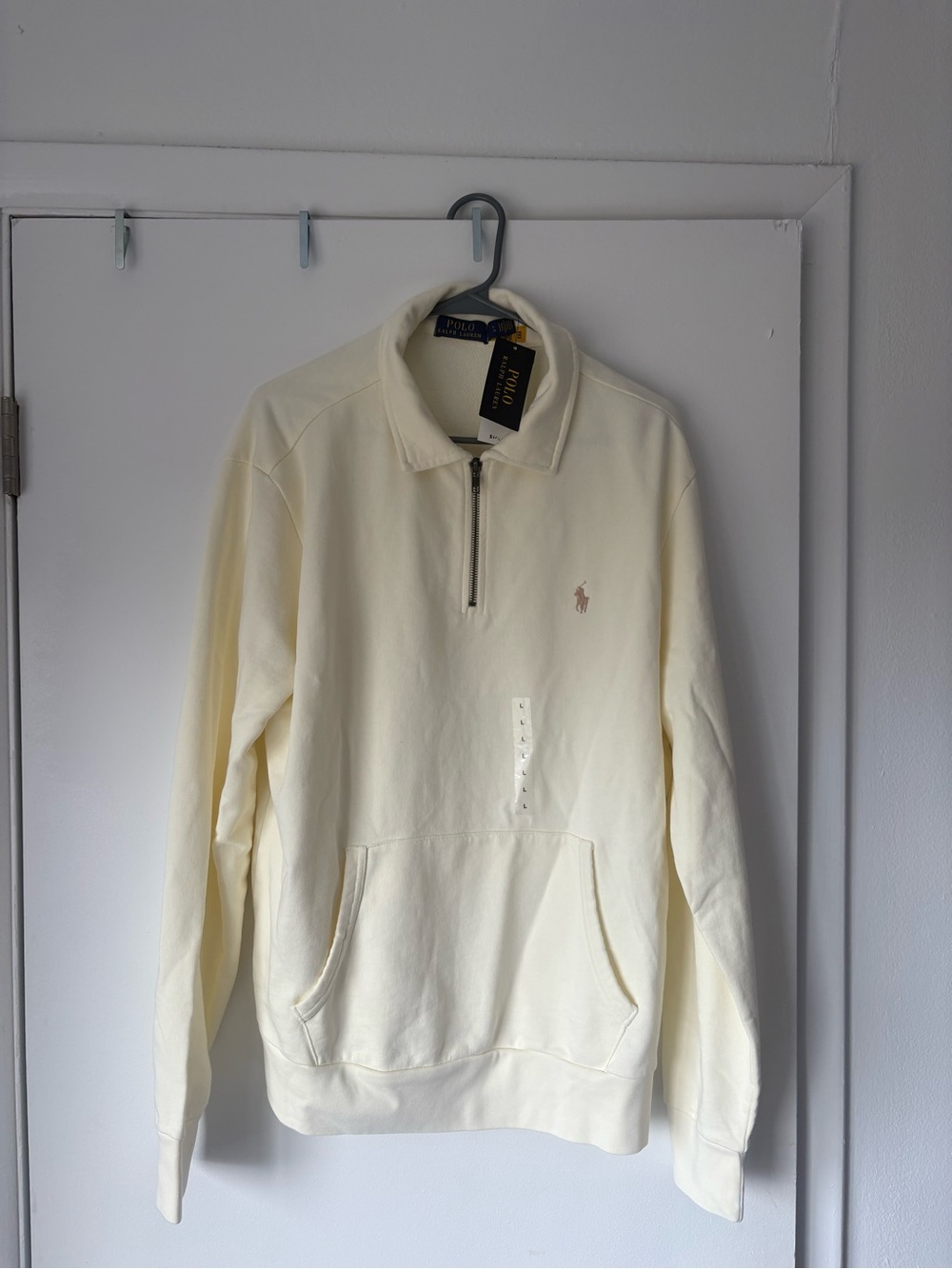 Ralph Lauren Cream Half-Zip Pullover Sweater